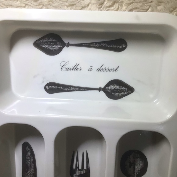 French plastic utensil silverware kitchen drawer organizer cutlery - Picture 2 of 4